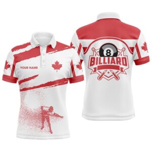Canadian Flag Billiards Polo Shirts, Custom 8&hellip;