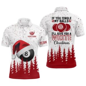 Christmas Pine Tree Billiard Polo Shirts Custom&hellip;