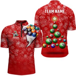 Christmas Tree Billiard Balls Jersey Shirts Custom&hellip;