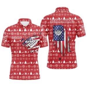 Christmas US Flag 8 Ball Pool Polo&hellip;