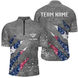 Custom Ball 8 Texas Flag Grey Grunge&hellip;