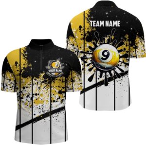Custom Billiard 9 Ball Grunge Jersey Shirts,&hellip;