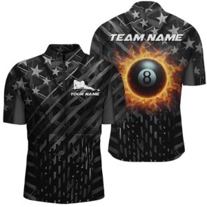Custom Black Us Flag 8 Ball Fire&hellip;