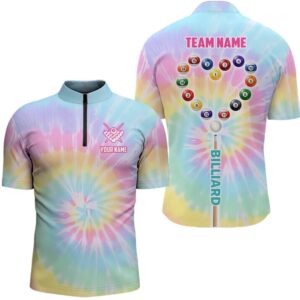Custom Colorful Tie Dye Heart Unique Billiard&hellip;