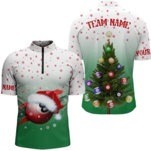 Custom Funny Christmas Tree Billiard Ball Jersey&hellip;