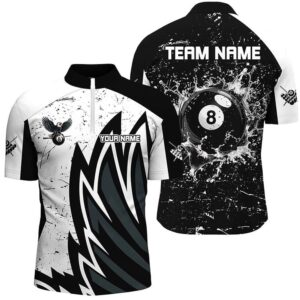 Custom Grunge Black White 8 Ball Pool&hellip;