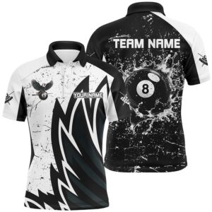 Custom Grunge Black White 8 Ball Pool&hellip;