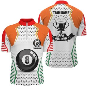Custom Orange & Green Billiard Jerseys Jersey&hellip;