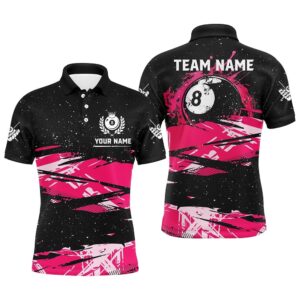 Custom Pink Grunge Billiard 8 Ball Pool&hellip;