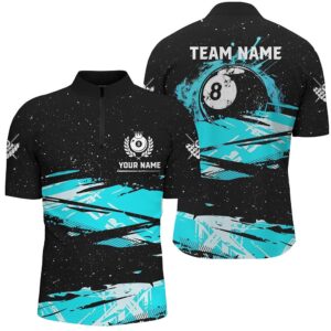 Custom Turquoise Grunge Billiard 8 Ball Jerseys&hellip;