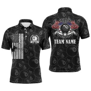 Customized Billiards Polo Shirts, 8 Ball Billiards&hellip;