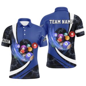 Customized Black Blue Billiard Balls 3D Polo&hellip;