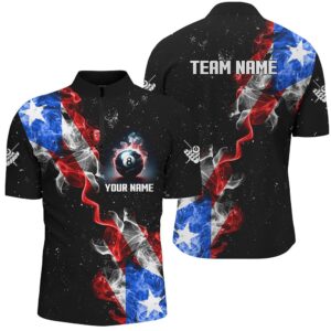 Customized Grunge Us Flag Smoke Billiard Jersey&hellip;