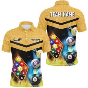 Customized Yellow Billiard 9 Ball 3D Polo&hellip;