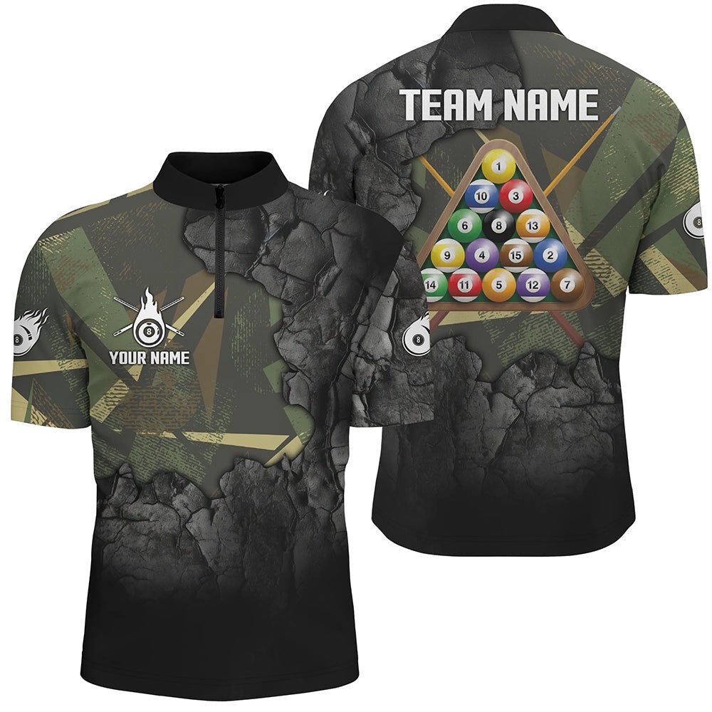 Fire 8 Ball Pool 3D Jersey Shirts, Custom 8 Ball Billiard Balls Team Shirts, Personalized Billiard Team Jersey Shirt