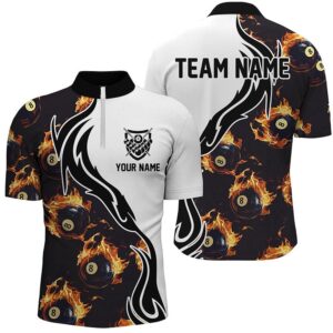 Flame 8 Ball Pool Jersey Shirts Custom&hellip;