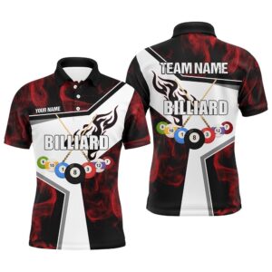 Flame Billiard Balls Polo Shirts Billiard Polo&hellip;