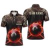 Flame Cool Billiard Ball 8 Just The Tip I Promise Funny Billiards Team Shirts, Personalized Billiard Polo Shirt