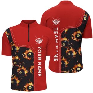 Flame Red 8 Ball Pool Jersey Shirts&hellip;