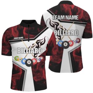 Flame Red Billiard Balls Jersey Shirts Custom&hellip;