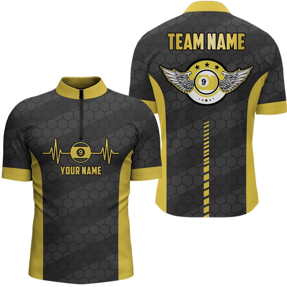 Funny 3D 9 Ball Pool Billiards Jersey Shirts, Personalized Billiard Team Jersey Shirt