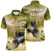 Funny Bear And 8 Ball Pool Fire Flame Unique Billiard Attire, Personalized Billiard Polo Shirt Funny Bear And 8 Ball Pool Fire Flame Unique Billiard Attire, Personalized Billiard Polo Shirt