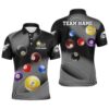 Funny Billiard Balls Polo Shirts Custom Team Name Billiard Polo, Personalized Billiard Polo Shirt
