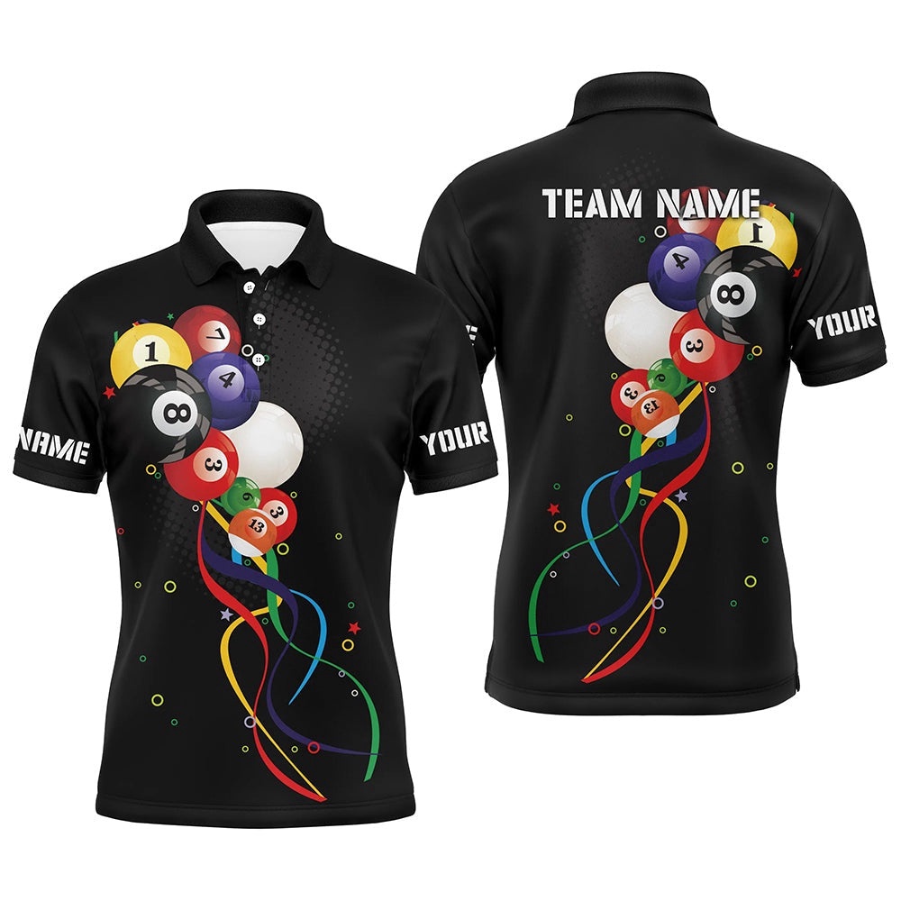 Funny Billiard Bubbles 3D Polo Shirts, Custom Name Unique Billiard Shirts, Personalized Billiard Polo Shirt Funny Billiard Bubbles 3D Polo Shirts, Custom Name Unique Billiard Shirts, Personalized Billiard Polo Shirt
