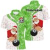 Funny Christmas Santa Play Pool Red Billiard 8 Ball Snowflake Polo Shirts, Personalized Billiard Polo Shirt Funny Christmas Santa Play Pool Red Billiard 8 Ball Snowflake Polo Shirts, Personalized Billiard Polo Shirt