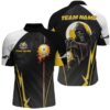 Funny Flaming 8 Ball Pattern Custom Billiard Jersey Shirt Pool Player Outfit, Personalized Billiard Team Jersey Shirt