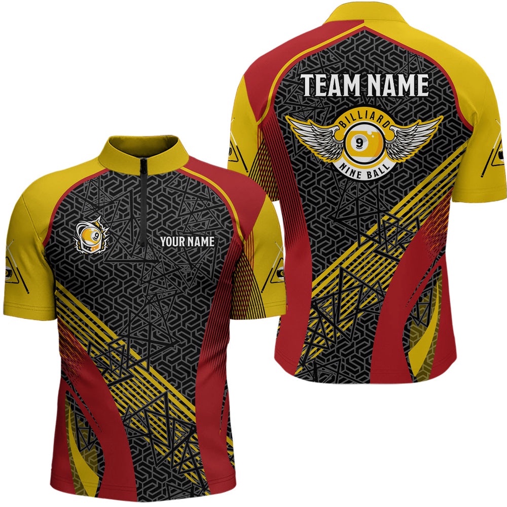 Funny Wings 9 Ball Pool Custom 9 Ball Pool Team Shirts, Personalized Billiard Team Jersey Shirt