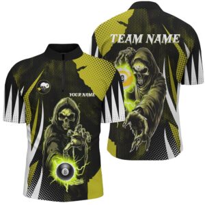 Funny Yellow Death Skeleton With Billiard 8&hellip;