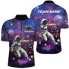 Galaxy Astronaut 8 Ball Pool Billiard Shirts, Funny 3D Printed Billiard Shirts, Personalized Billiard Team Jersey Shirt