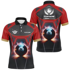 Glowing 8 Ball Pool Billiard Polo Shirts&hellip;