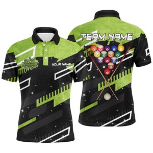 Green 8 Ball Galaxy Billiards Polo Shirts&hellip;