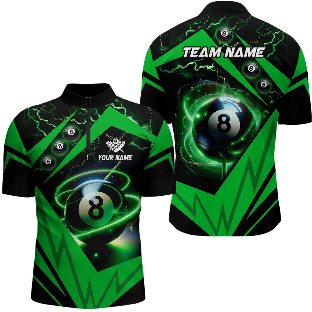 Green 8 Ball Pool Billiard Jersey Jersey Shirt Custom Team League Billiard Shirt, Personalized Billiard Team Jersey Shirt Green 8 Ball Pool Billiard Jersey Jersey Shirt Custom Team League Billiard Shirt, Personalized Billiard Team Jersey Shirt