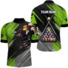 Green Camo Billiard 8 Ball Pool Jersey Shirt Custom Unique Billiard Jerseys Attire, Personalized Billiard Team Jersey Shirt