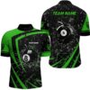 Green Glass Break 8 Ball Billiard 3D Jersey Shirts, Personalized Billiard Team Jersey Shirt