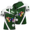 Green White Billiard Balls 3D Polo Shirts, Personalized Billiard Polo Shirt