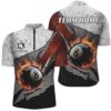 Grey Grunge US Flag 8 Ball Custom Billiard Balls Jerseys, Personalized Billiard Team Jersey Shirt