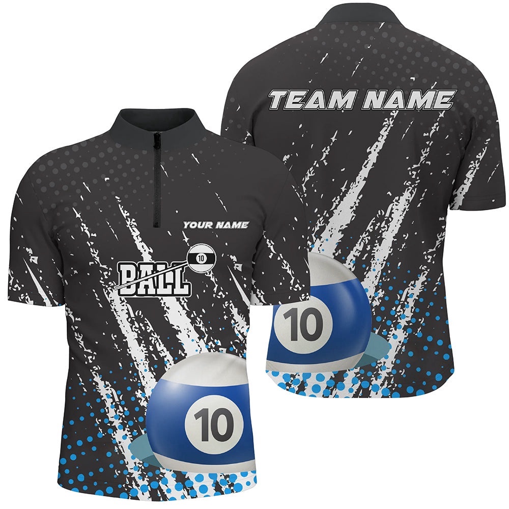 Grunge 10 Ball Pool Sport Jerseys Custom 10 Ball Billiards Team Jerseys, Personalized Billiard Team Jersey Shirt