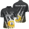 Grunge 9 Ball Pool Billiard Shirts Custom Billiard 9 Ball Jersey Shirts, Personalized Billiard Team Jersey Shirt