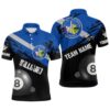 Grunge Funny 8 Ball Pool Crack Polo & Polo Shirts, Billiard Polo Apparel, Personalized Billiard Polo Shirt