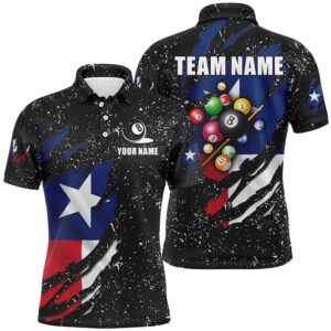 Grunge Texas Flag 3D Billiard Balls Polo&hellip;