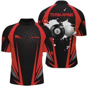Paint Billiard Balls Black Red 3D Jersey&hellip;