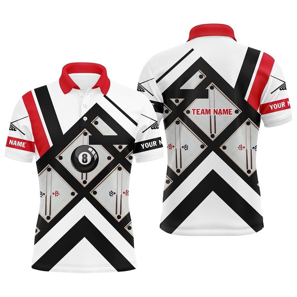 Personnalized 8 Ball Funny Custom Billiard Shirts Design For Player, Personalized Billiard Polo Shirt