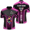 Pink Jerseys Billiard Balls Shirts Custom 3D Billiard Pool League Shirts, Personalized Billiard Team Jersey Shirt