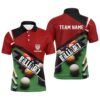 Pool 8 Ball Skull On Fire 3D Full Printing Billiards Team Shirts, Personalized Billiard Polo Shirt