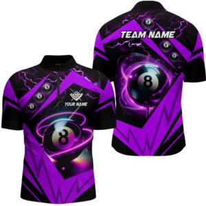 Purple 8 Ball Pool Billiard Jersey Custom&hellip;