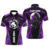 Purple Billiard Balls Polo Shirts Custom Colorful Billiard Polo Shirts, Personalized Billiard Polo Shirt